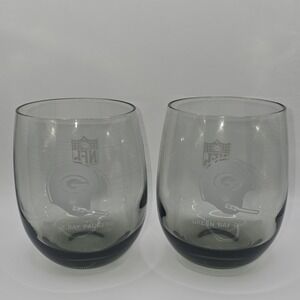 NFL Green Bay Packers Etched Drinking Glasses Two-Piece Set, somke Glass